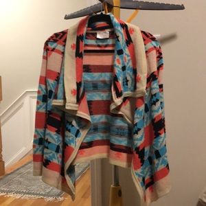 Multi colored Aztec print sweater